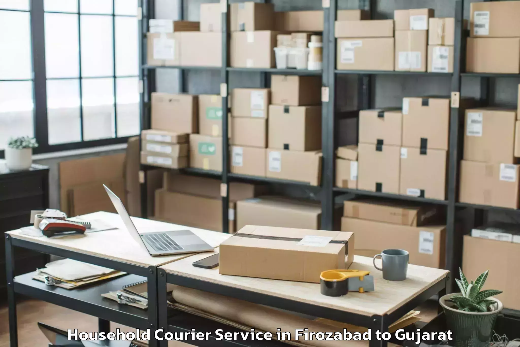 Leading Firozabad to Damnagar Household Courier Provider